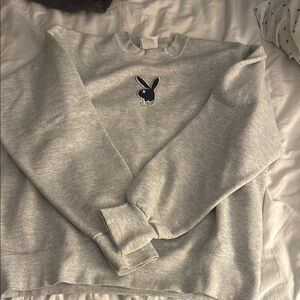 Gray Sweatshirt with Bunny Logo